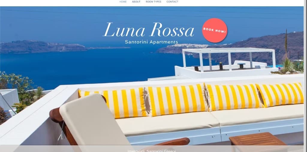 Luna Rossa Santorini prima: Prima schermata